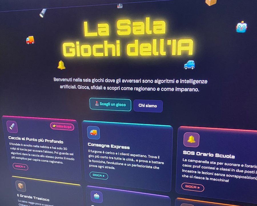 La Sala Giochi dell'IA sullo schermo a SHARPER 2026
